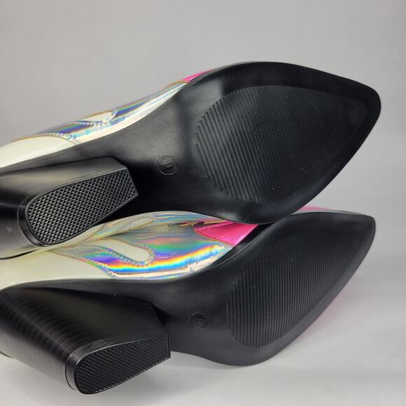 Cape Robbin RACHA Pink Multi Silver Flame Cowboy Boots NEW Women's Size 9 - Picture 9 of 13